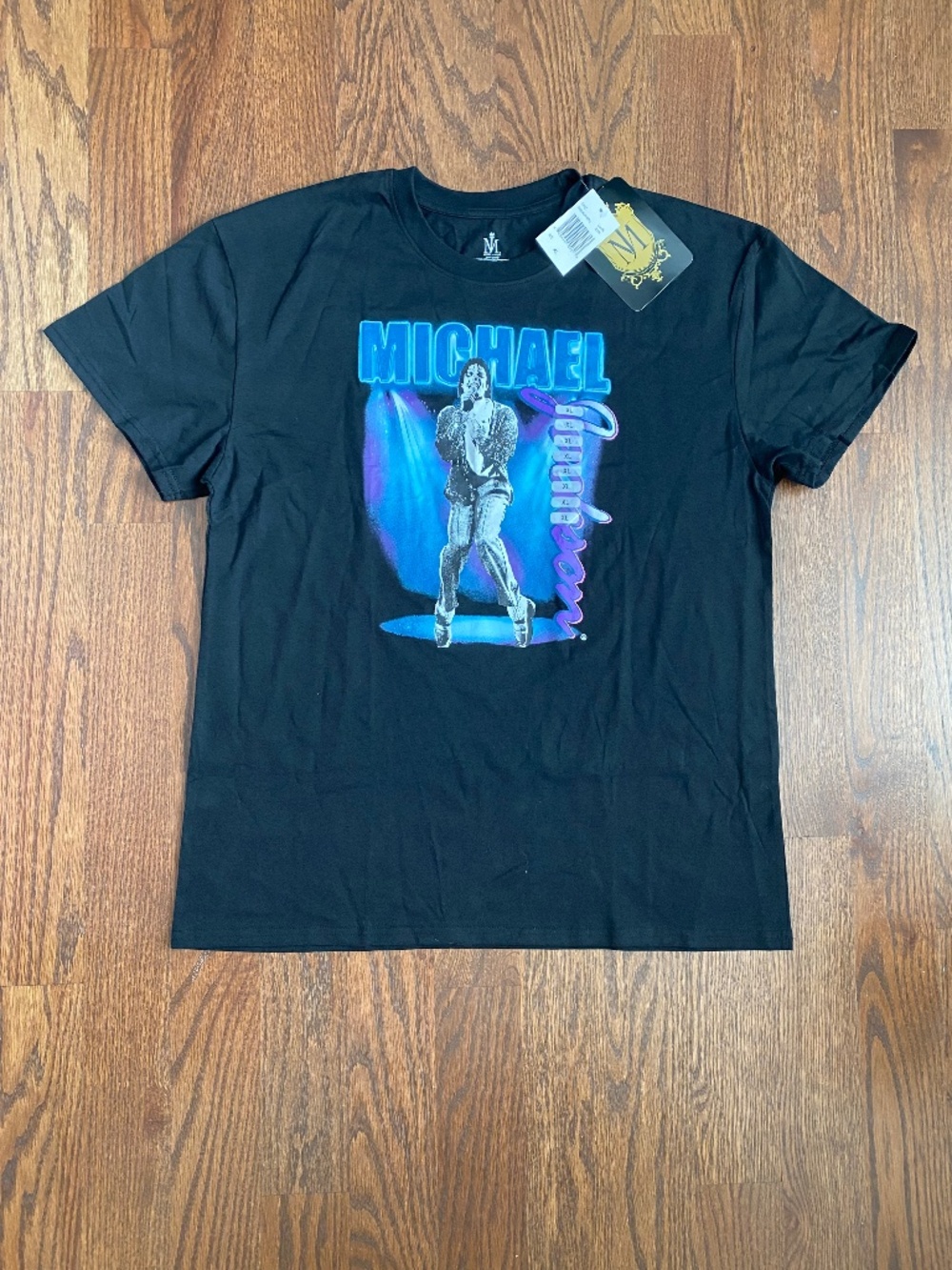Michael Jackson Graphic T-Shirt Black Concert Print Short Sleeve XL New With Tag